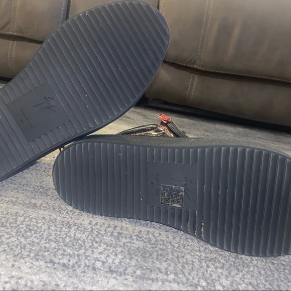 Giuseppe Zanotti Kris Sneakers Men size 8 US Women size 9.5 US Black, red lining - Picture 6 of 7